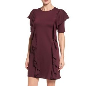 NWT Halogen Ruffle Sweatshirt Dress Size S